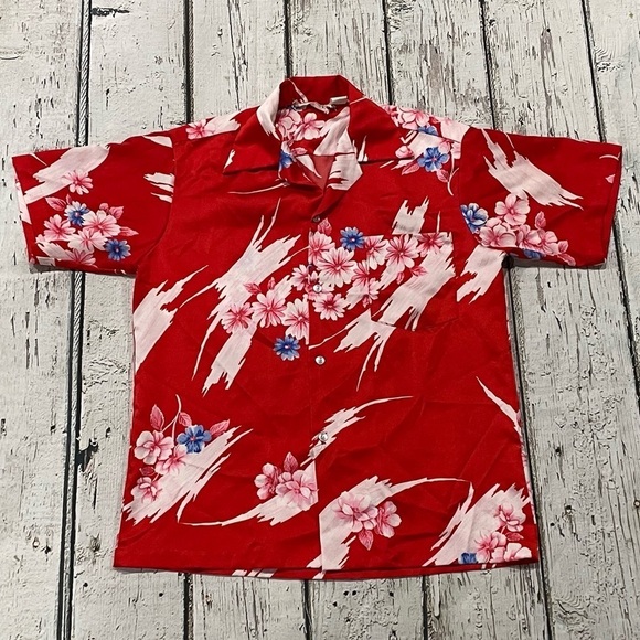Vintage Liberty House Hawaiian Floral Vacation Hawaii Button Down Shirt - Picture 1 of 6